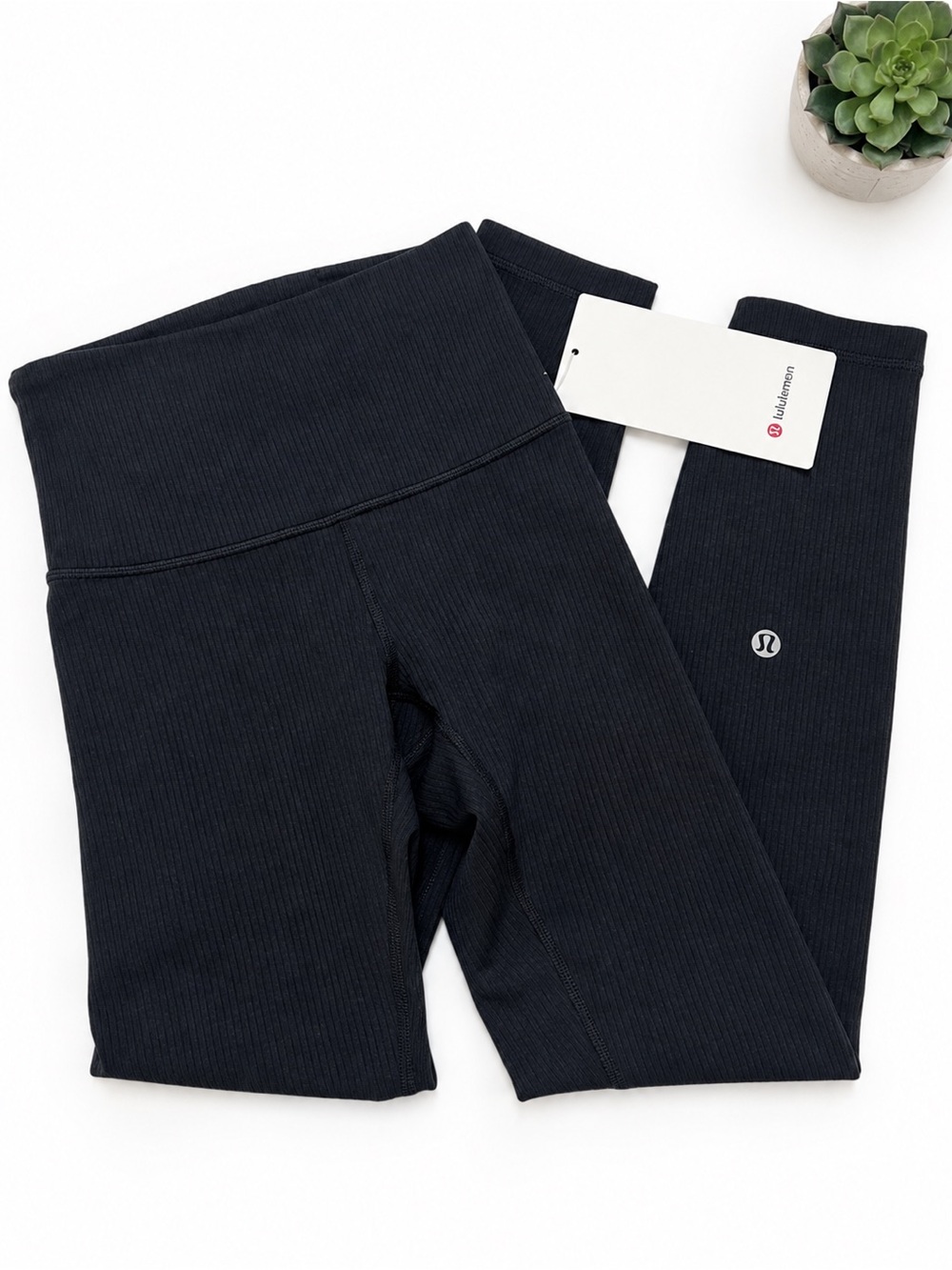 NWT Lululemon Wunder Train Ribbed High Rise Tight 25” Size 0 Black